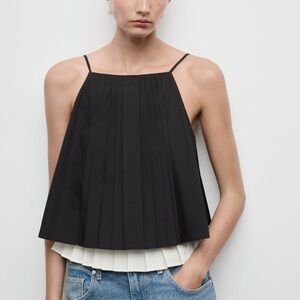 MANGO PLEATED COMBINED TOP SIZE M